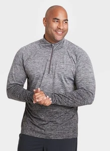All In Motion Herrenpullover schwarz nahtlos 1/4 Reißverschluss - Bild 1 von 5