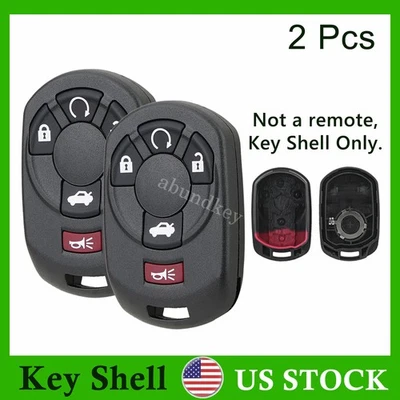 2 For 2005 2006 2007 Cadillac STS Remote Key Fob Shell Case Pad 5B M3N65981403 - Image 1 of 4