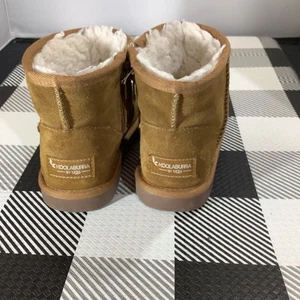 koolaburra by UGG Kinder Stiefel hellbraun camel braun gefüttert Reißverschluss sanft gebraucht Gr. 1 - Bild 1 von 7