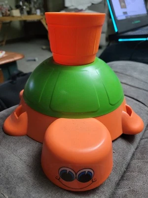 Vintage seltener Deka Schildkröte Teller/Schale Sandkasten Stil Kinder/5 Teile  Lebensmittel Gabel Löffel Becher - Bild 1 von 3