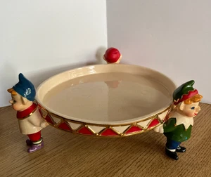 Christopher Radko Keramik glänzend hell Vintage Elfen Elfe Deko Halter Teller - Bild 1 von 18