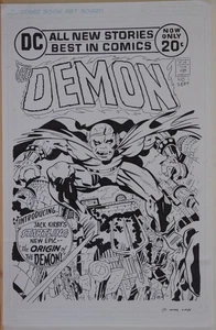Arte original, Jack Kirby DEMON #1 cubierta recreación, 11x17, más arte en tienda - Imagen 1 de 2