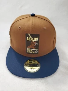 NEW ERA 59 FIFTY CHICAGO CUBS GRIZZLY BEAR MENS FITTED HAT BROWN BLUE SZ 7 1/8 - Picture 1 of 9