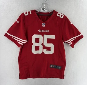 NFL On Field San Francisco 49ers Davis #85 Sewn Jersey Red Nike Youth M Medium - Picture 1 of 13