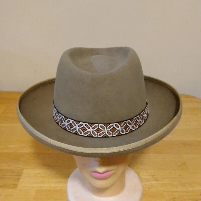 Stetson 3X Beaver Gambler pencil roll Eddie Bauer cowboy hat western  Sz 7 - Image 1 of 4