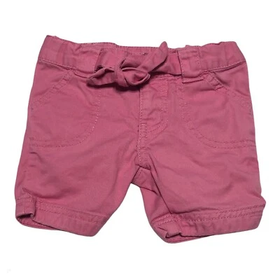Pantalones Cortos Cherokee Niñas 18 Meses Rosa Bolsillos Ajustables Algodón Corbata Frontal Verano Foto 1 de 4