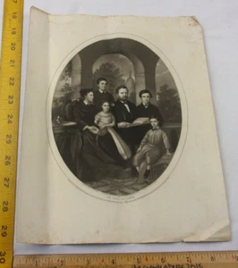 General Ulysses S. Grant and family AB Walter Engraving c. 1869 ORIGINAL 9x11.5" - Picture 1 of 3