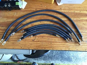 EZGO TXT 48V 2 Gauge #2 Welding Wire Battery Cable HD Tinned Copper Lug Full Kit - Picture 1 of 5