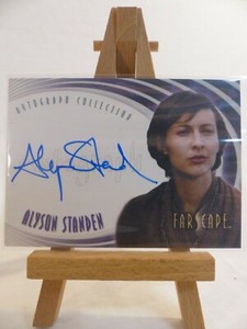 Farscape Through the Wormhole Autograph card A62 Alyson Standen as Ennixx