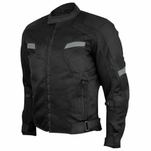 Men's Black Mesh Motorcycle Jacket with CE Armor by Vance Leather - Bild 1 von 4
