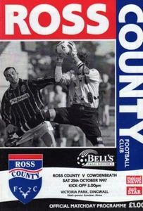 ROSS COUNTY V COWDENBEATH 25/10/1997 PROGRAMME - Picture 1 of 1
