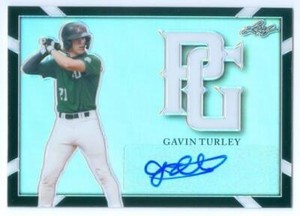 GAVIN TURLEY "BLACK METAL AUTOGRAPH CARD /4" LEAF PERFECT GAME NATIONAL 2021