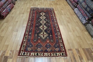 Alfombra de lana oriental tradicional vintage hecha a mano 210 x 95 cm - Imagen 1 de 12