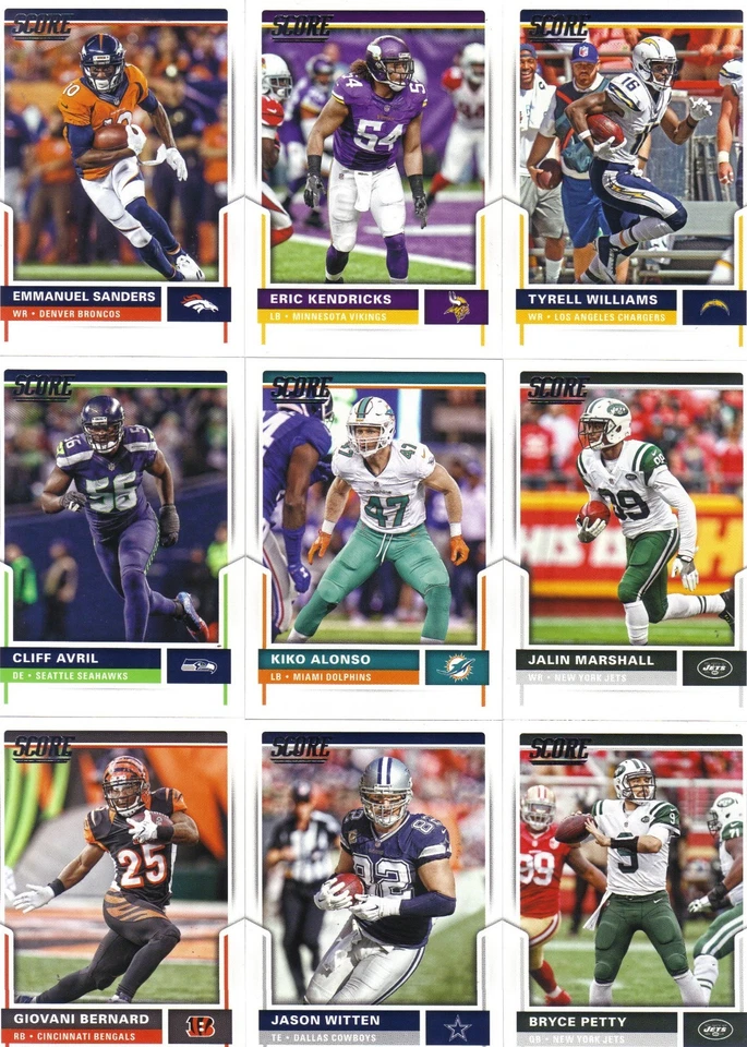 2017 SCORE FOOTBALL #1-250 (PICK YOUR CARD) complete your set - Image 1 of 1