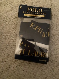 2 Polo By Ralph Lauren Boxer Briefs In White And Black Brand New In The Package - Picture 1 of 2