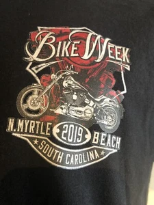Camiseta grande North Myrtle Beach 2019 negra Bike Week Carolina del Sur - Imagen 1 de 10