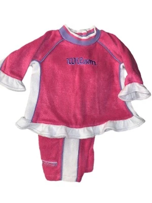 Vintage Wilson Sports Baby Girl Pink And Purple Fleece 2-pc Top And Bottom Set - Изображение 1 из 4