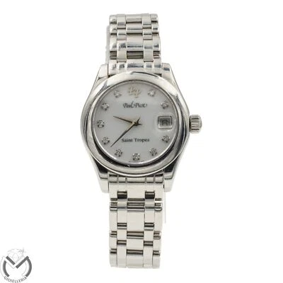 Paul Picot Saint Tropez Watch 4113NK/B Diamonds Steel Quartz 221VV24 - Image 1 of 4