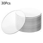 30pcs Acrylic Sheet Round Disc Clear Cast Plexglass Board 1mm Thick for Display