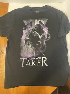 WWE WWF Men's Undertaker Thank You Taker Wrestling Shirt Tee T-Shirt XL - Imagen 1 de 6