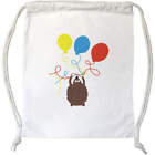'Hedgehog Floating Away With Balloons ' Drawstring Gym Bag / Sack (DB00038060)