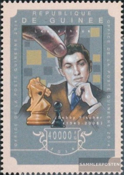 Guinea 10866 nuevo con goma original 2014 ajedrez - Imagen 1 de 1