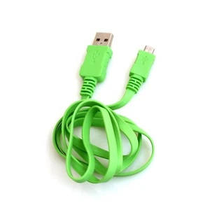 System-S Micro USB Câble de Données Et Chargement en Vert - Photo 1 sur 2