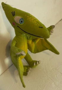 Treno dinosauro curva apprendimento Jim Henson piccolo pteranodonte 7" peluche verde raro - Foto 1 di 9