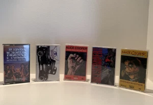Lote de 5 cintas de casete de audio, incl. Alice Cooper, Aerosmith, Judas Priest, Roth - Imagen 1 de 6
