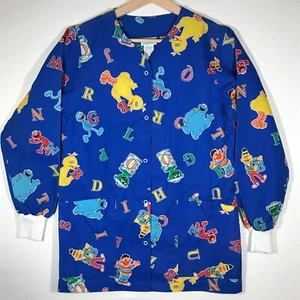 Visions Adult X-Small Multicolor Long Sleeve Snap Button Scrub Jacket Vintage - Picture 1 of 8