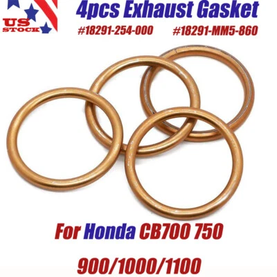 Exhaust Gasket For Honda CB700 750/900/1000/1100 #18291-MM5-860 18291-254-000 US - Изображение 1 из 4