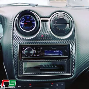 alfa romeo mito ADESIVI carbonlook consolle 2 din cover in vinile simil carbonio - Afbeelding 1 van 2