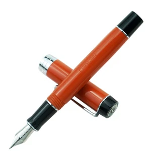 Red Jinhao 100 Centennial Resin Fountain Pen EF/F/M Bent Nib Writing Gift Pen - Picture 1 of 9
