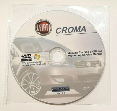 DVD MANUALE TECNICO D'OFFICINA FIAT CROMA 1.8-2.2-1.9 JTD 8V-16V-2.4 JTD 20V - Immagine 1 di 2
