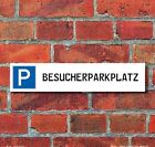 Schild Parkplatz "Besucherparkplatz" - 3 mm Alu-Verbund - 52 x 11 cm