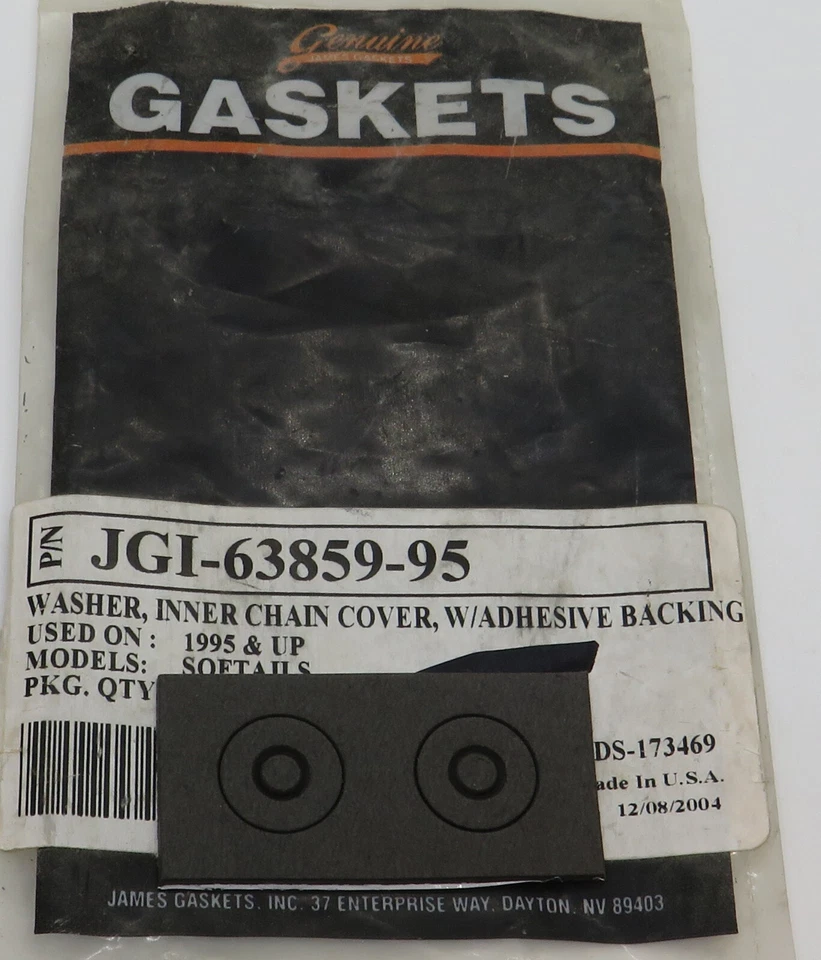 63859-95 James Gaskets Inner Chain Cover Screw Gaskets (set of 2) for Harley FXD Foto 1 de 1