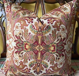 Ralph Lauren New Lakota Paisley Eucalyptus Cotton Custom Pillow Cover All Sizes - Picture 1 of 12