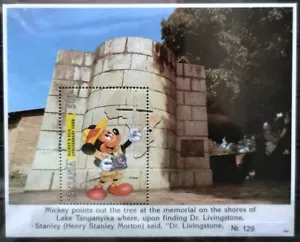 DD129 Tanzania MNH Disney Cartoni Animati Animazione Topolino Lago Tanganica Personaggi - Foto 1 di 6