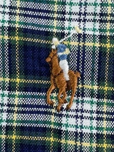NWT Ralph Lauren 3XB Big Oxford Button Up Shirt Plaid Blue Green Long Sleeve $98 - Picture 1 of 16