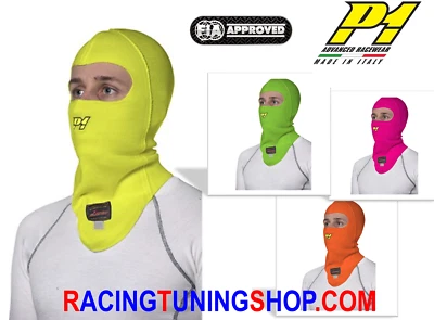 SOTTOCASCO COLORATO OMOLOGATO FIA GIALLO FUCSIA VERDE ARANCIO - FIA BALACLAVA P1 - Immagine 1 di 2