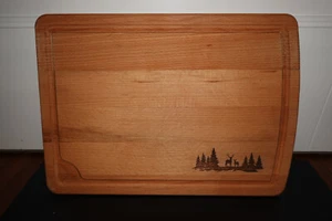 Buchen HOLZ Schneidebrett Schneidbrett Servierbrett Tranchierbrett Buche Motiv - Bild 1 von 9