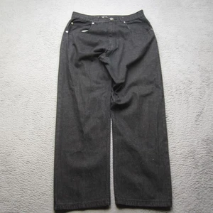 Jeans D Max uomo 34x32 gamba larga invecchiato tasche borchie fibbia Y2K larghi - Foto 1 di 15