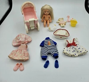 Barbie Tiny Steps Kelly Doll with Stroller 1998 Mattel No. 22226 - Picture 1 of 9