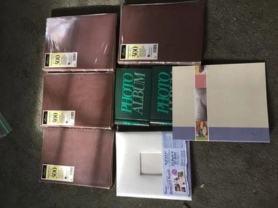 Gran lote de 8 álbumes de fotos, algunos nuevos, algunos usados, fotos tamaños mixtos, Foto 1 de 4