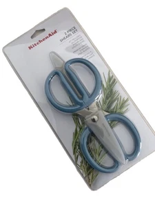 Nuovo KitchenAid Blue Velluto 2 Forbici da Cucina Forbici Erbe Snips SBLJ - Foto 1 di 2