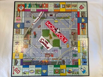 MONOPOLY THE SIMPSONS Game Replacement Board - 2001 - Hasbro - Image 1 of 4