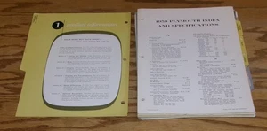 Libro de datos original 1959 Plymouth Ross Roy álbum 59 Fury Belvedere Savoy - Imagen 1 de 4