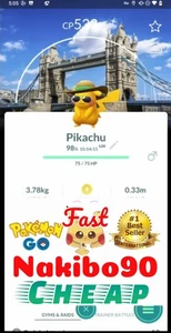 Pokémon Go - Shiny Pikachu Sommerhut London Hintergrund💥Trade✨P’TC - Bild 1 von 1