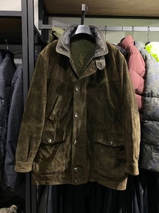 Vintage Yves Saint Laurent pour homme Hunting jacket suede khaki jacket size 50 - Picture 1 of 24