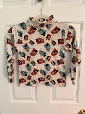 Vintage Disneys Pocahontas Girls Turtleneck Shirt SZ M Made In USA AOP Youth Kid - Image 1 of 4